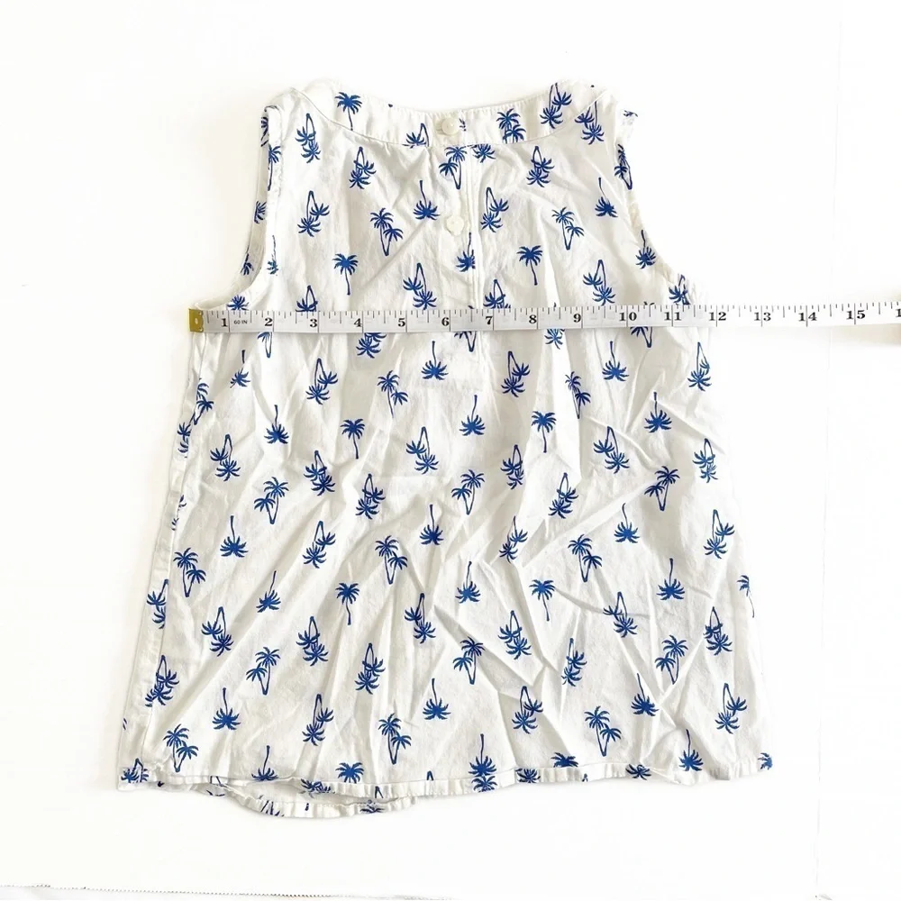 CARTER’S Girl’s Sleeveless Palm Tree Collared Top - Size 5